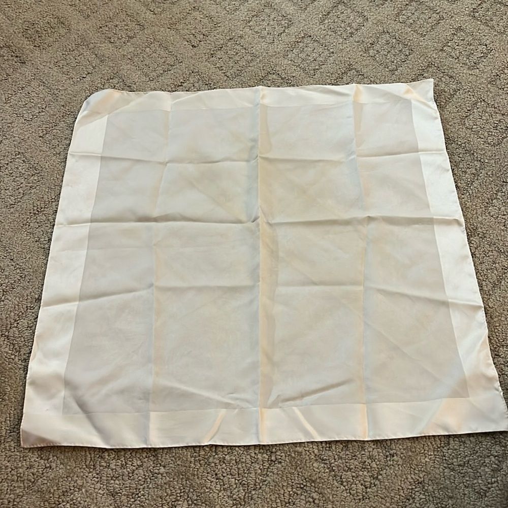 Classic Ivory Square Scarf | Approx. 20" x 20"